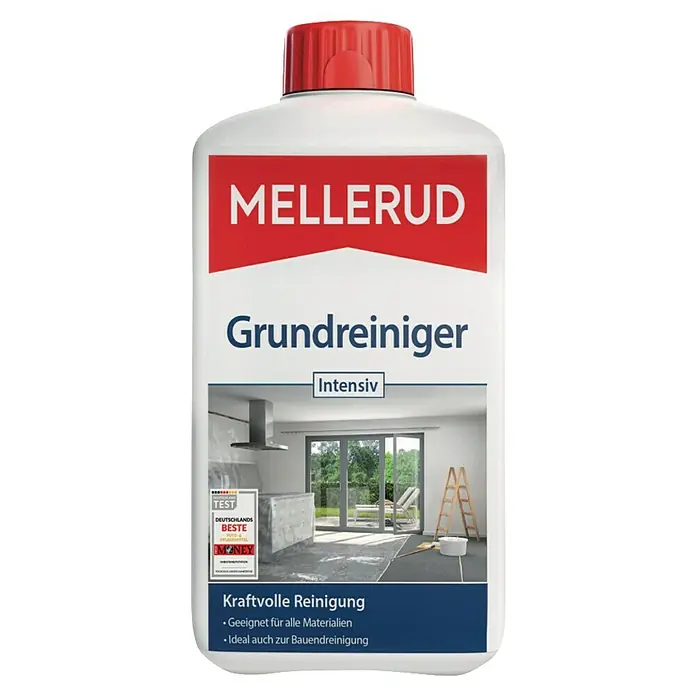 Mellerud Grundreiniger Intensiv1 l, Flasche mit kindergesichertem Verschluss - Flasche Mellerud Grundreiniger Intensiv, ein kraftvolles Reinigungsmittel für alle Materialien und ideal für die Bauendreinigung.