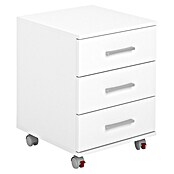 Meka Block Cajonera con ruedas K-906 (L x An x Al: 44 x 45,5 x 58 cm, Blanco Soft, Número de cajones: 3 ud.) | BAUHAUS