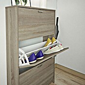 Meka Block Zapatero K-30 (L x An x Al: 25 x 70 x 120 cm, Roble Cortez, Número de compartimentos: 3 ud.) | BAUHAUS