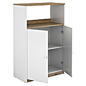 Meka Block Aparador buffet K-1099 (L x An x Al: 40,2 x 80,2 x 124 cm, Blanco/Roble Albar) | BAUHAUS