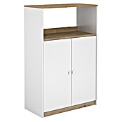 Meka Block Aparador buffet K-1099 (L x An x Al: 40,2 x 80,2 x 124 cm, Blanco/Roble Albar) | BAUHAUS