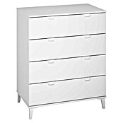 Meka Block Cómoda K-914 (L x An x Al: 48 x 80 x 98,1 cm, Blanco poro, Número de cajones: 4 ud.) | BAUHAUS