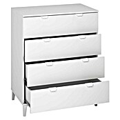 Meka Block Cómoda K-914 (L x An x Al: 48 x 80 x 98,1 cm, Blanco poro, Número de cajones: 4 ud.) | BAUHAUS