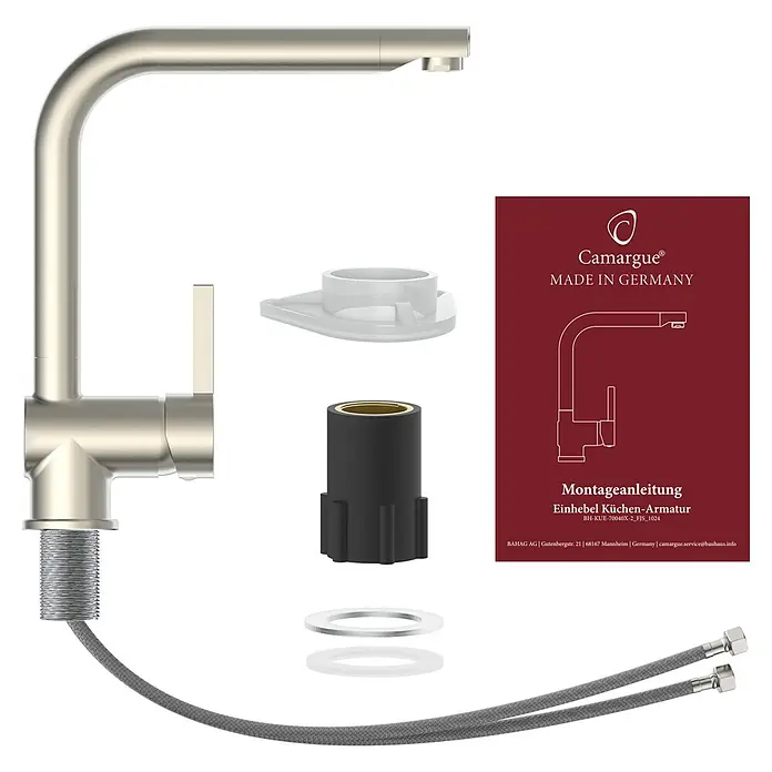 Camargue Spültischarmatur Antea - Edelstahl, Matt - Küchenarmatur von Camargue, gefertigt in Deutschland. Hochwertige Materialien und präzise Verarbeitung für eine lange Lebensdauer.