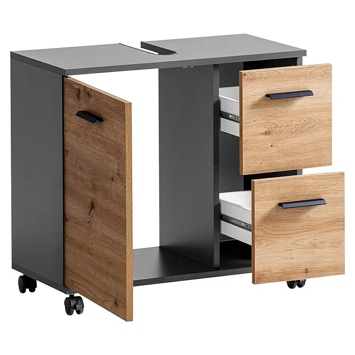 Schildmeyer Luca 135873 - Mobile base lavabo, stile rustico, 65,1