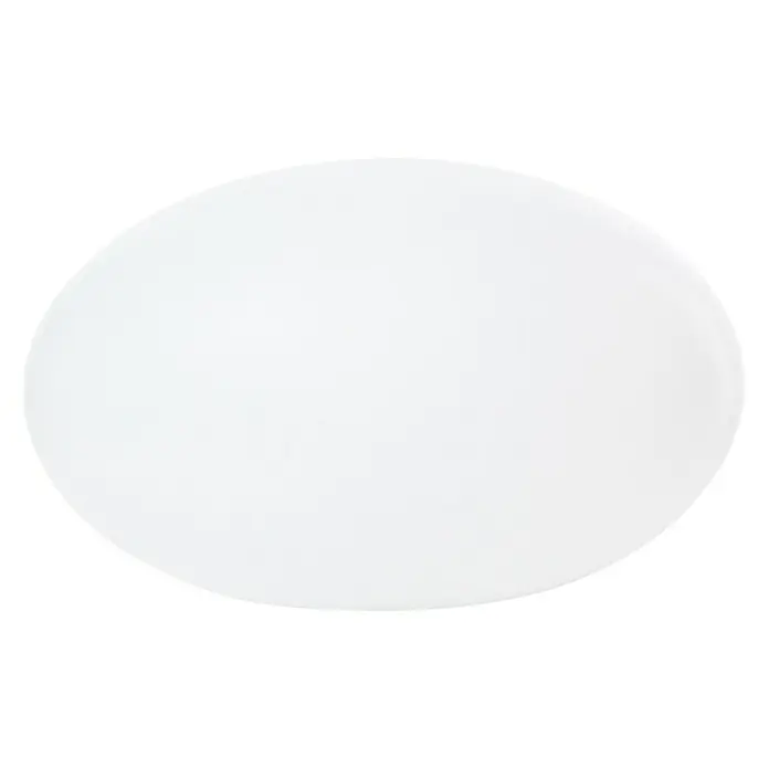 8 Seasons Design Shining LED-Dekoleuchte Eye - Weiß, L x B x H: 26 x 42 x 24 cm - Nahaufnahme einer stilvollen, modernen weißen Tischlampe, die ein sanftes, diffuses Licht ausstrahlt und eine beruhigende Atmosphäre schafft.
