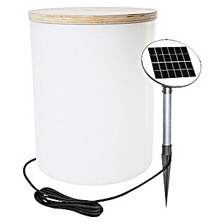8 Seasons Design Shining LED-Solar-Dekoleuchte Drum (Weiß, L x B x H: 37 x 37 x 45 cm)