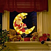 Konstsmide LED-Weihnachtsleuchte Weihnachtsmann im Mond (Innen, 20-flammig, B x H: 36 x 39 cm, 1,36 W, Warmweiß)