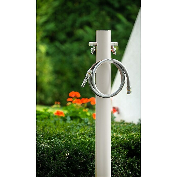 Columna de jardín Aquapoint Totem (Altura: 120 cm, Blanco) | BAUHAUS