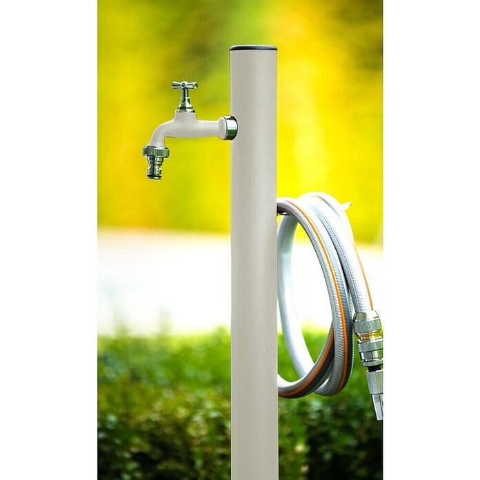 Columna de jardín Aquapoint Loop (Altura: 120 cm, Blanco) | BAUHAUS