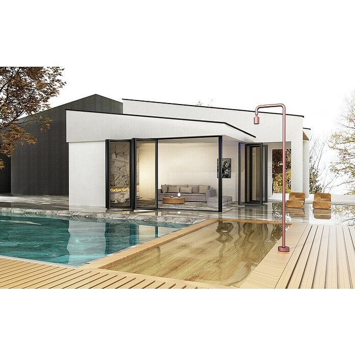 Imex Poolimex Ducha de jardín Pool (235 cm, Acero inoxidable, Rosa coral) | BAUHAUS