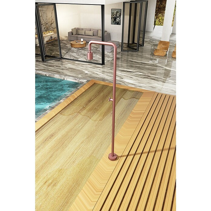 Imex Poolimex Ducha de jardín Pool (235 cm, Acero inoxidable, Rosa coral) | BAUHAUS