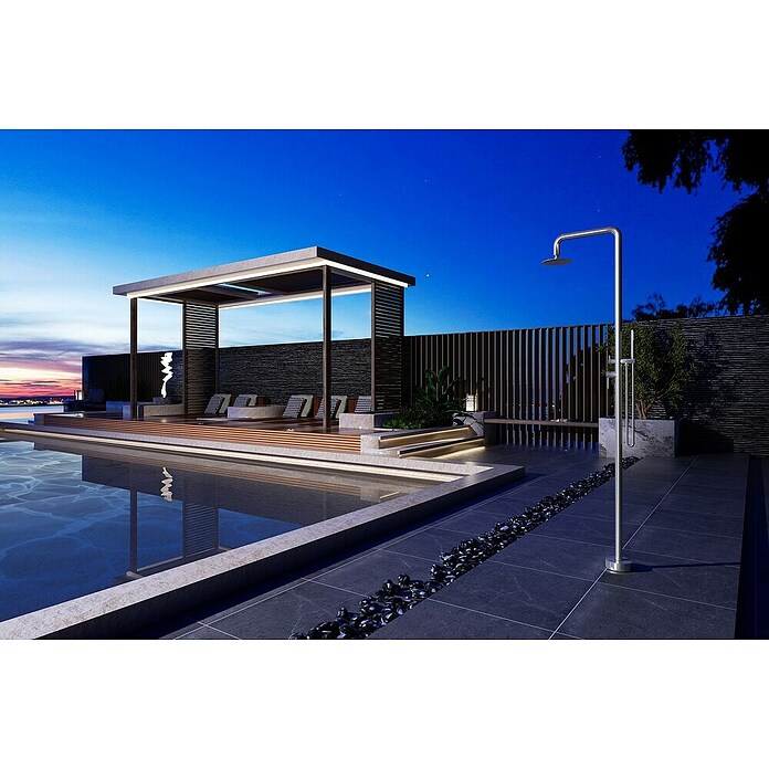 Imex Poolimex Ducha de piscina Florida (222 cm, Acero inoxidable, Cromo) | BAUHAUS