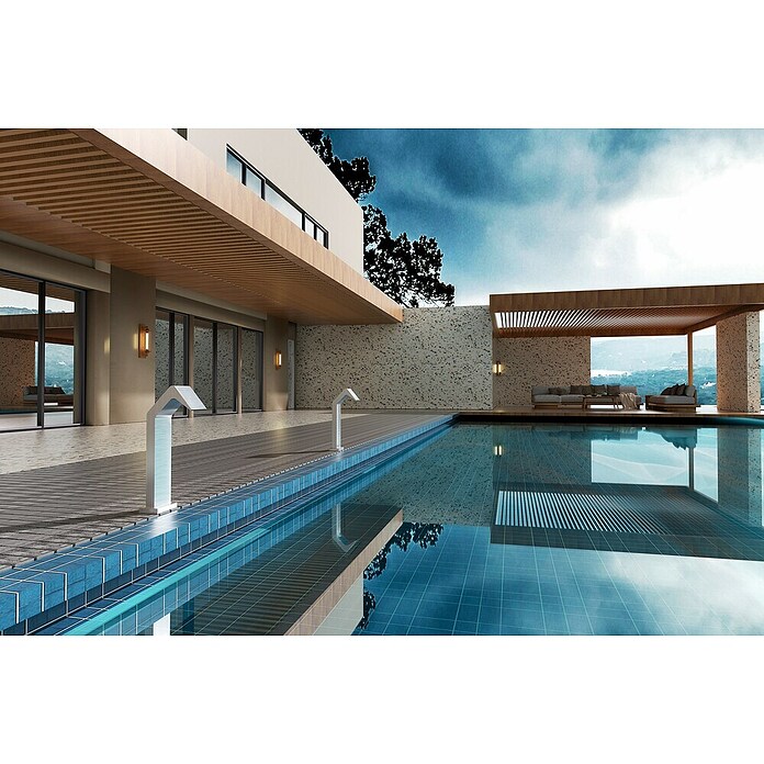 Imex Poolimex Cascada de agua Niagara (L x An x Al: 5,5 x 15 x 68 cm, Acero inoxidable, Cromo) | BAUHAUS