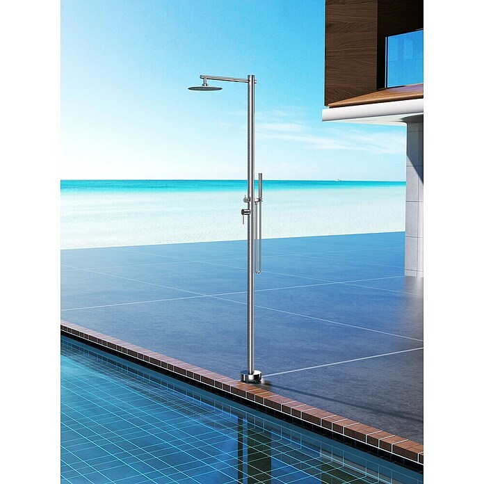 Imex Poolimex Ducha de jardín Kansas (220 cm, Acero inoxidable, Cromo) | BAUHAUS