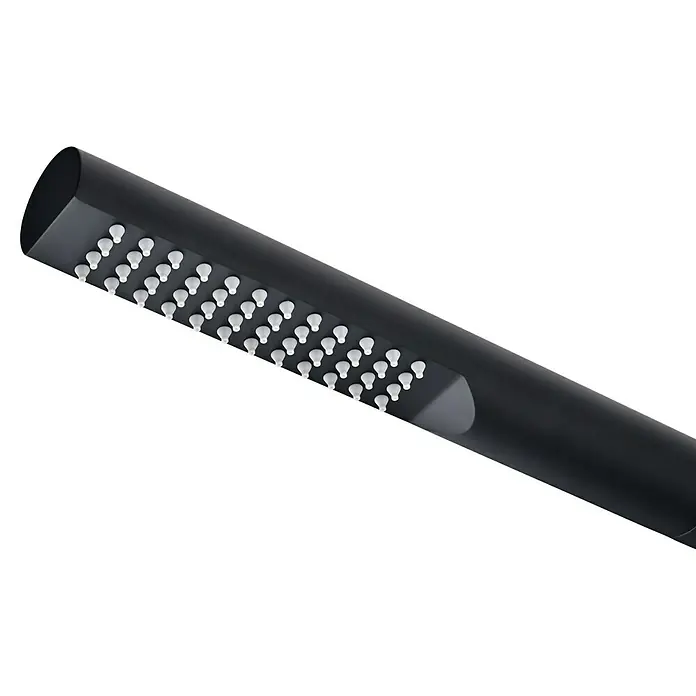Imex Poolimex Ducha de piscina Nevada - 218,5 cm, Acero inoxidable, Negro mate - Alcachofa de ducha negra y elegante con múltiples boquillas de agua para una experiencia de ducha lujosa. Ideal para baños modernos.