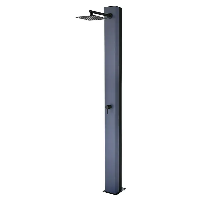 Imex Poolimex Ducha de piscina Phoenix - 222 cm, Aluminio, Azul océano - Elegante ducha de jardín azul con cabezal cuadrado y grifo. Ideal para un refrescante baño al aire libre en tu jardín. ¡Disfruta del verano!