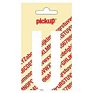 Pickup Sticker (Motief: U, Wit, Hoogte: 90 mm)