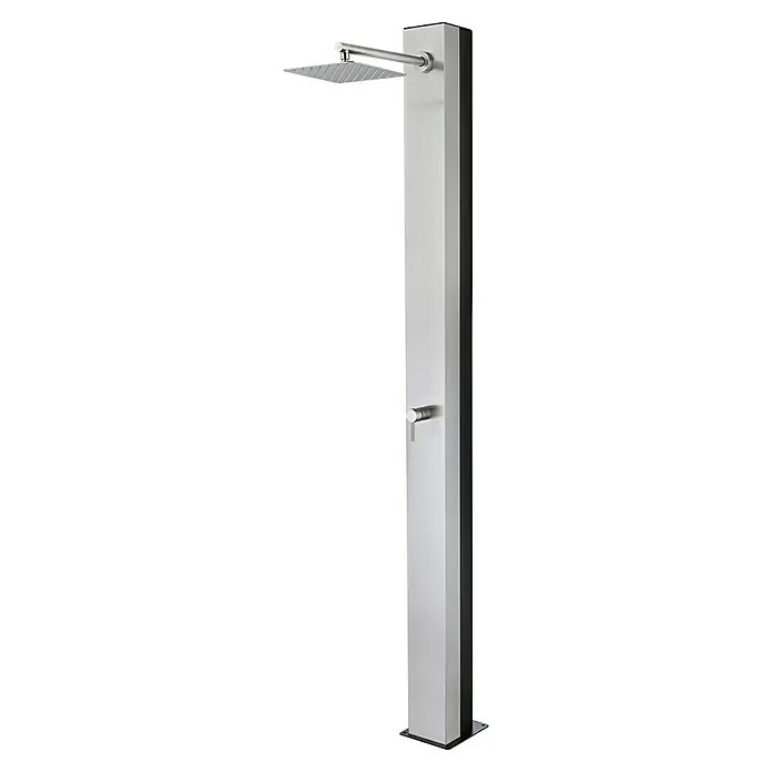 Imex Poolimex Ducha de piscina Phoenix - 222 cm, Aluminio, Cromo - Una ducha de exterior moderna con un cabezal de ducha cuadrado y un diseño minimalista. La ducha está hecha de metal robusto.