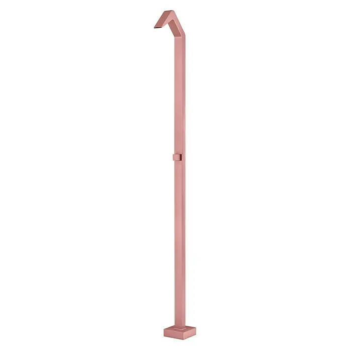 Imex Poolimex Ducha de piscina Niagara - 218 cm, Acero inoxidable, Rosa coral - Esta foto muestra una elegante lámpara de pie rosa, resaltando su diseño moderno y minimalista, perfecta para añadir estilo a cualquier interior.