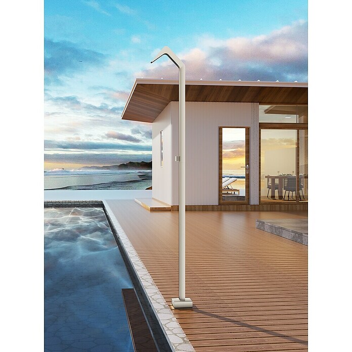 Imex Poolimex Ducha de jardín Niagara (218 cm, Acero inoxidable, Moka) | BAUHAUS