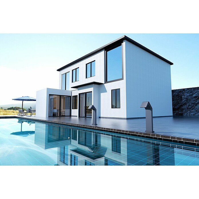 Imex Poolimex Cascada de agua Niagara (L x An x Al: 5,5 x 15 x 68 cm, Acero inoxidable, Gris cobalto) | BAUHAUS