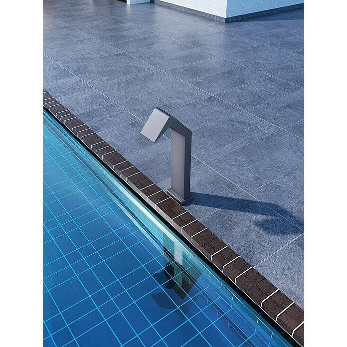 Imex Poolimex Cascada de agua Niagara (L x An x Al: 5,5 x 15 x 68 cm, Acero inoxidable, Gris cobalto) | BAUHAUS
