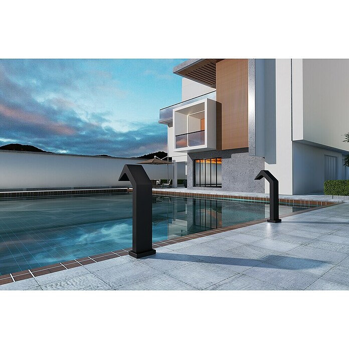Imex Poolimex Cascada de agua Niagara (L x An x Al: 5,5 x 15 x 68 cm, Acero inoxidable, Negro mate) | BAUHAUS
