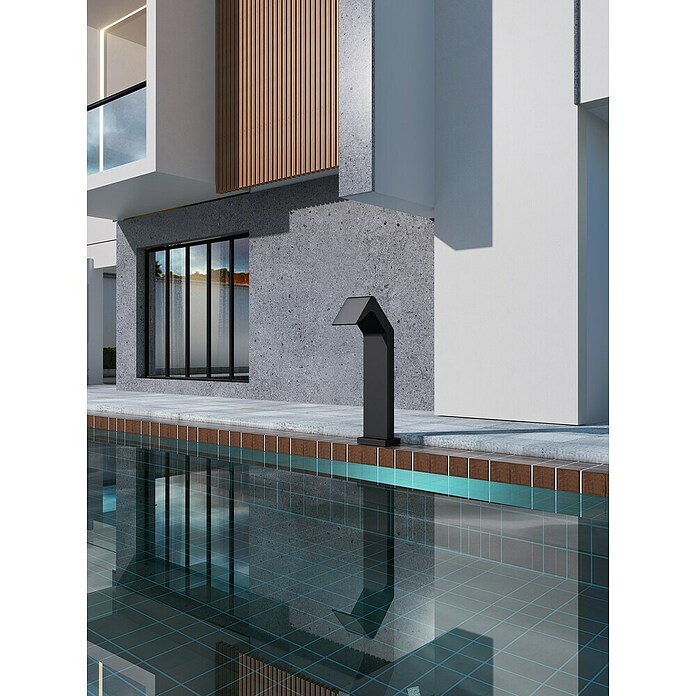 Imex Poolimex Cascada de agua Niagara (L x An x Al: 5,5 x 15 x 68 cm, Acero inoxidable, Negro mate) | BAUHAUS