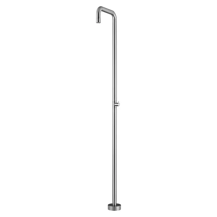 Imex Poolimex Ducha de piscina Utah - 236 cm, Acero inoxidable, Cromo - La ducha de jardín moderna de acero inoxidable presenta un diseño minimalista y una fabricación de alta calidad. Un verdadero reclamo para cualquier zona exterior.