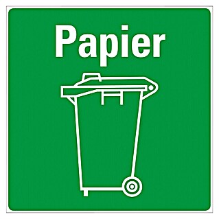Pickup Aufkleber (L x B: 140 x 140 mm, Papiermüll)