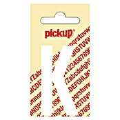 Pickup Sticker (Motief: K, Wit, Hoogte: 60 mm)