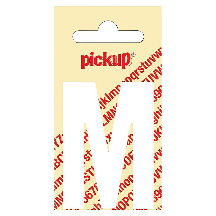 Pickup Aufkleber (Motiv: M, Weiß, Höhe: 60 mm)