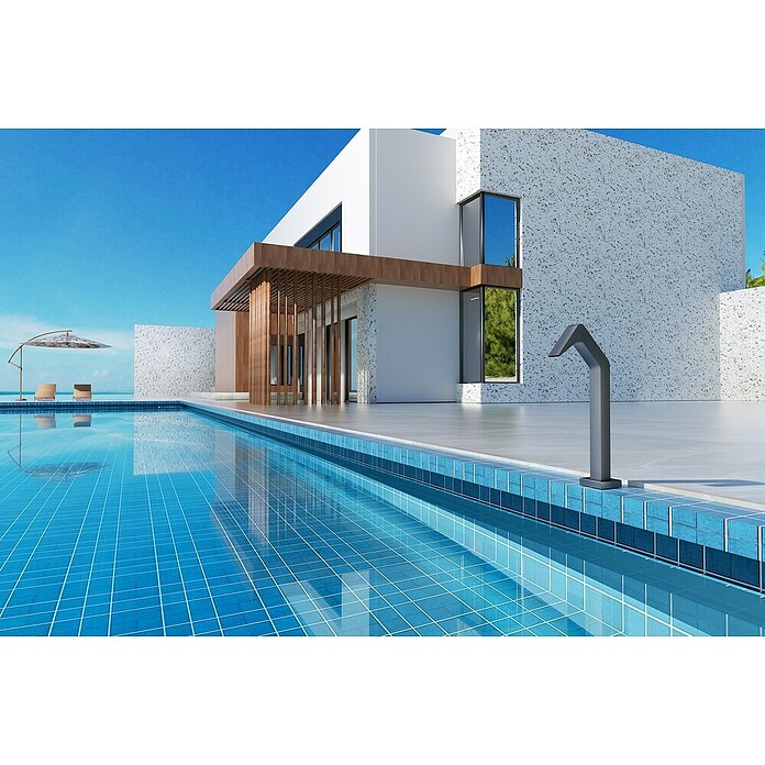Imex Poolimex Cascada de agua Niagara (L x An x Al: 5,5 x 6 x 68 cm, Acero inoxidable, Gris cobalto) | BAUHAUS