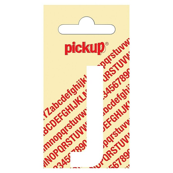 Pickup Aufkleber (Motiv: J, Weiß, Höhe: 60 mm)
