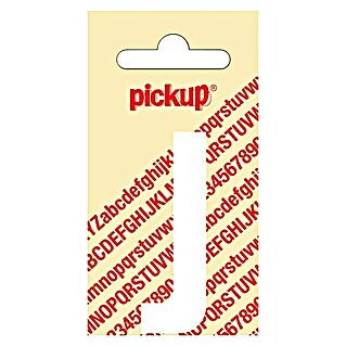 Pickup Sticker (Motief: J, Wit, Hoogte: 60 mm)
