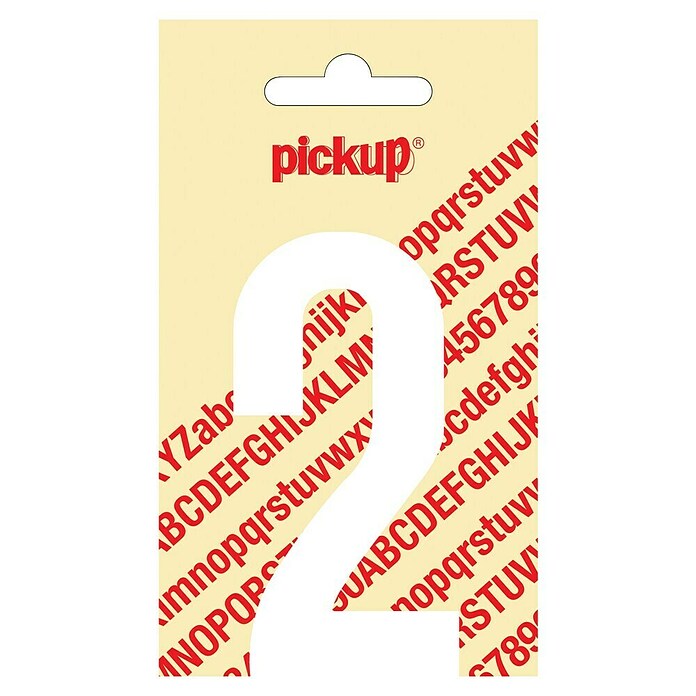 Pickup Sticker (Motief: 2, Wit, Hoogte: 90 mm)