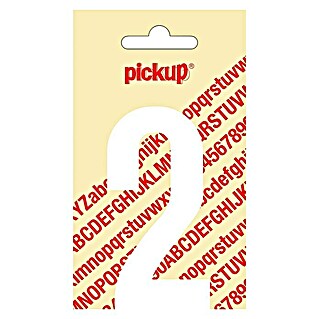 Pickup Sticker (Motief: 2, Wit, Hoogte: 90 mm)