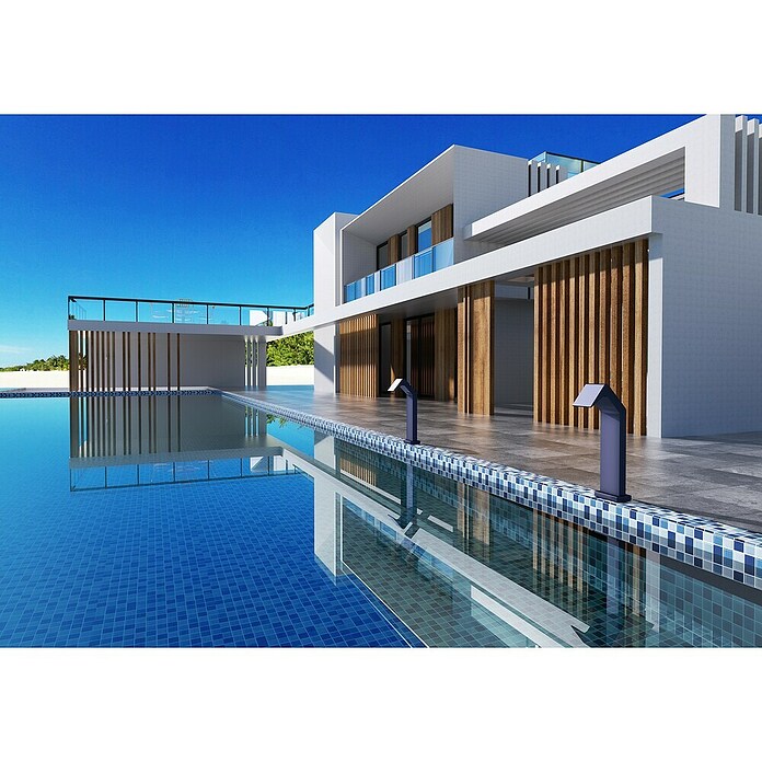 Imex Poolimex Cascada de agua Niagara (L x An x Al: 5,5 x 15 x 68 cm, Acero inoxidable, Azul océano) | BAUHAUS