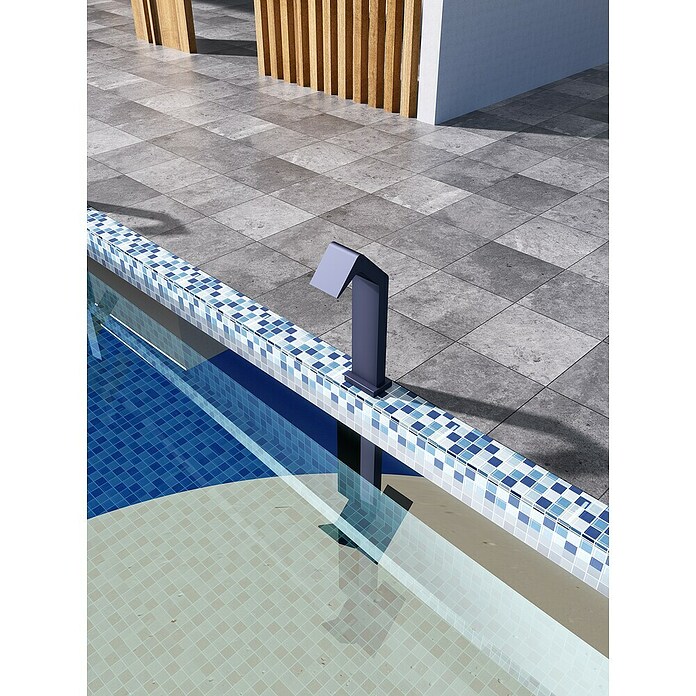 Imex Poolimex Cascada de agua Niagara (L x An x Al: 5,5 x 15 x 68 cm, Acero inoxidable, Azul océano) | BAUHAUS