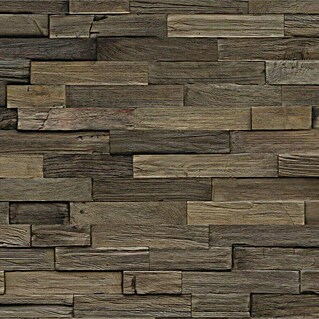 Indo Wandpaneel Indo 3D Wall Charred (Teak, 500 x 200 x 10 mm, 1 m²)