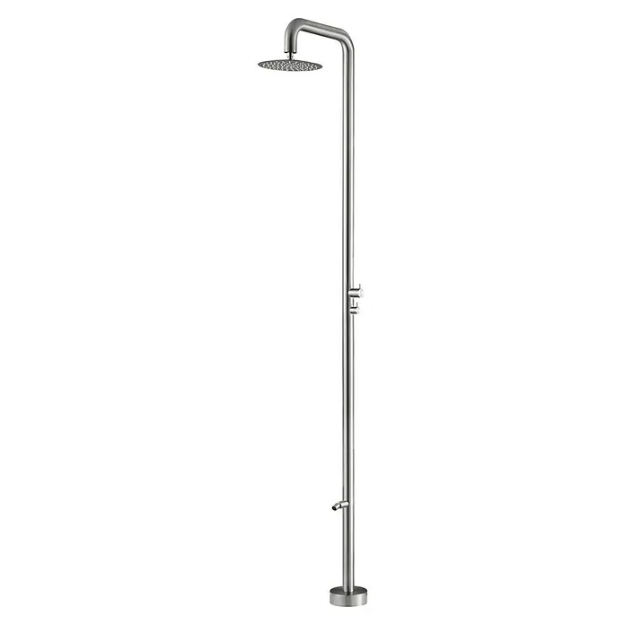 Imex Poolimex Ducha de piscina Michigan - 240 cm, Acero inoxidable, Cromo - Columna de ducha de acero inoxidable con rociador y grifería. La columna de ducha moderna para tu baño o zona exterior.