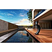 Imex Poolimex Cascada de agua Iguazú (L x An x Al: 11 x 20 x 65 cm, Acero inoxidable, Negro mate) | BAUHAUS