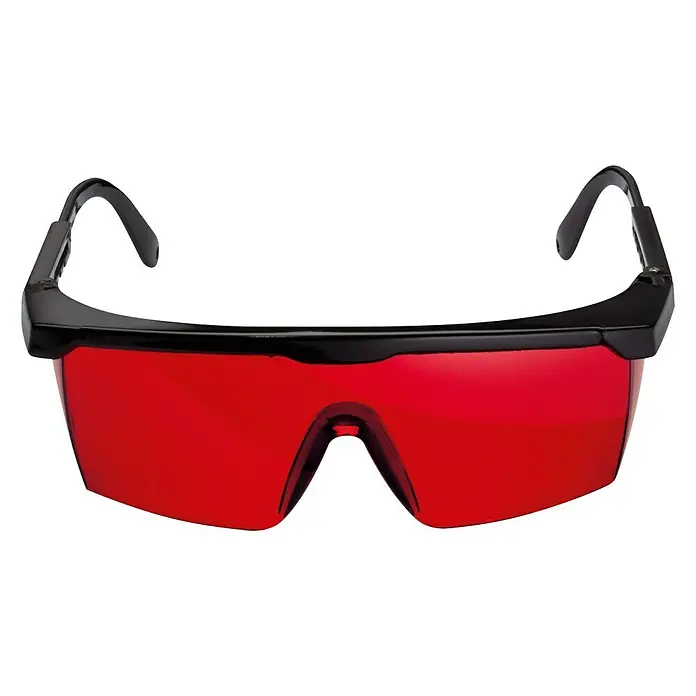 Bosch Professional Lasersichtbrille Rot - Geeignet für: Rote Laser - Schutzbrille mit roten Gläsern und schwarzem Rahmen, ideal für Laseranwendungen, bietet optimalen Augenschutz und Komfort.