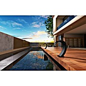 Imex Poolimex Cascada de agua Iguazú (L x An x Al: 11 x 20 x 65 cm, Acero inoxidable, Negro mate) | BAUHAUS