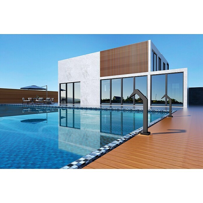 Imex Poolimex Cascada de agua Niagara (L x An x Al: 5,5 x 6 x 68 cm, Acero inoxidable, Negro mate) | BAUHAUS