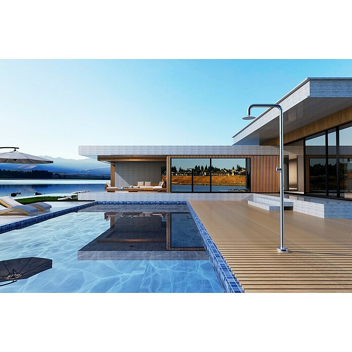 Imex Poolimex Ducha de jardín Oregon (235 cm, Acero inoxidable, Cromo) | BAUHAUS