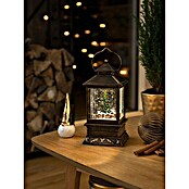 Konstsmide LED-Schneelaterne Weihnachtsmarkt (Innen, 1-flammig, L x B x H: 10,5 x 10,5 x 22 cm, Batteriebetrieben)