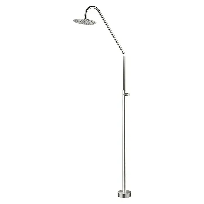 Imex Poolimex Ducha de piscina Colorado - Altura: 225 cm, Acero inoxidable, Cromo - Ducha de exterior moderna de acero inoxidable. La ducha cuenta con un cabezal redondo y un práctico mando para controlar el flujo de agua.