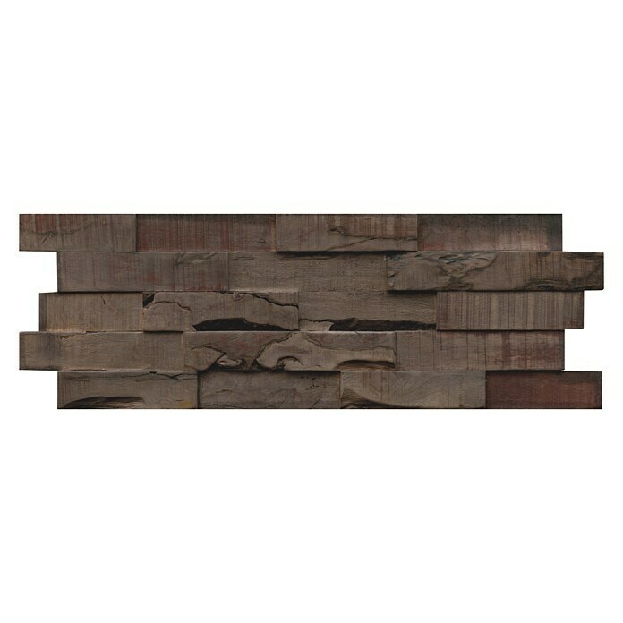 Indo Houten paneel Indo 3D Wall Slimwood Charred (Hevea, 560 x 200 x 8 mm, 9 panelen)